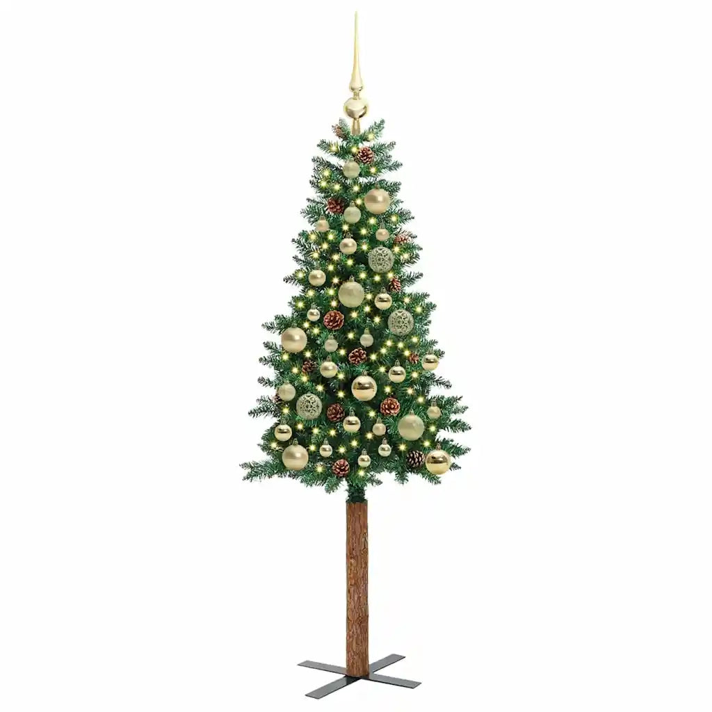 Albero di Natale snodato con 150 LED con supporto-Albero Natalizio Verde 150 cm 852053