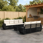 Set Divano da Giardino 8 pz Nero polyrattan 3435355