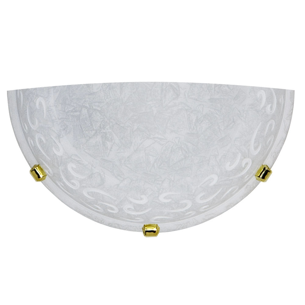 Applique 1xE27 Ganci Oro Vetro Screpolato Bianco E-Energy Asia