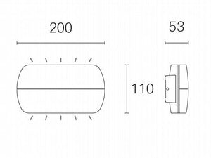 Applique da Esterno a LED 5W+5W 3000K Sovil Grigio