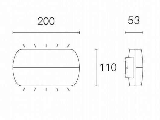 Applique da Esterno a LED 5W+5W 3000K Sovil Grigio
