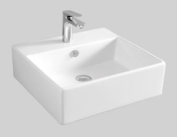 Lavabo sospeso/appoggio 1 foro QUADRO 50 Art ceram