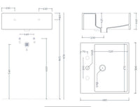 Lavabo sospeso/appoggio 1 foro QUADRO 50 Art ceram