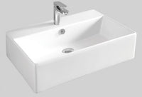 Lavabo sospeso appoggio 1 foro QUADRO 65 Art ceram