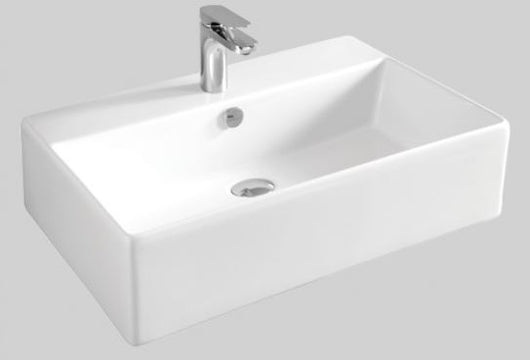 Lavabo sospeso appoggio 1 foro QUADRO 65 Art ceram