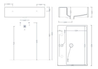 Lavabo sospeso appoggio 1 foro QUADRO 65 Art ceram