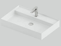 Lavabo sospeso/appoggio 1foro 75x48 bianco Scalino-Art ceram
