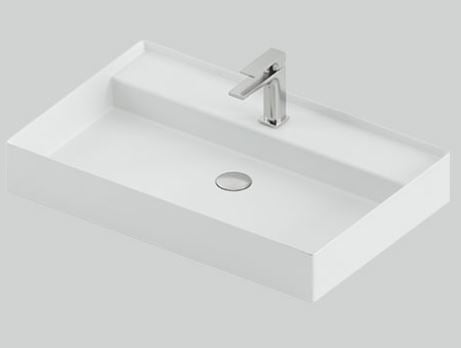 Lavabo sospeso/appoggio 1foro 75x48 bianco Scalino-Art ceram