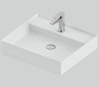 Lavabo sospeso/appoggio 1foro 55x48 bianco Scalino-Art ceram