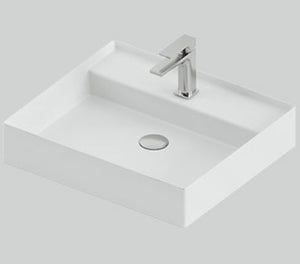 Lavabo sospeso/appoggio 1foro 55x48 bianco Scalino-Art ceram