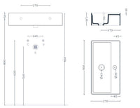 Lavabo sospeso/appoggio 50x27 bianco lucido Scalino-Art ceram