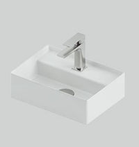 Lavabo sospeso/appoggio 38x27 bianco lucido Scalino-Art ceram