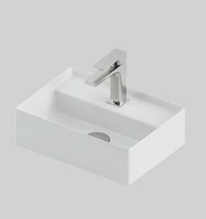 Lavabo sospeso/appoggio 38x27 bianco lucido Scalino-Art ceram