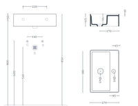 Lavabo sospeso/appoggio 38x27 bianco lucido Scalino-Art ceram
