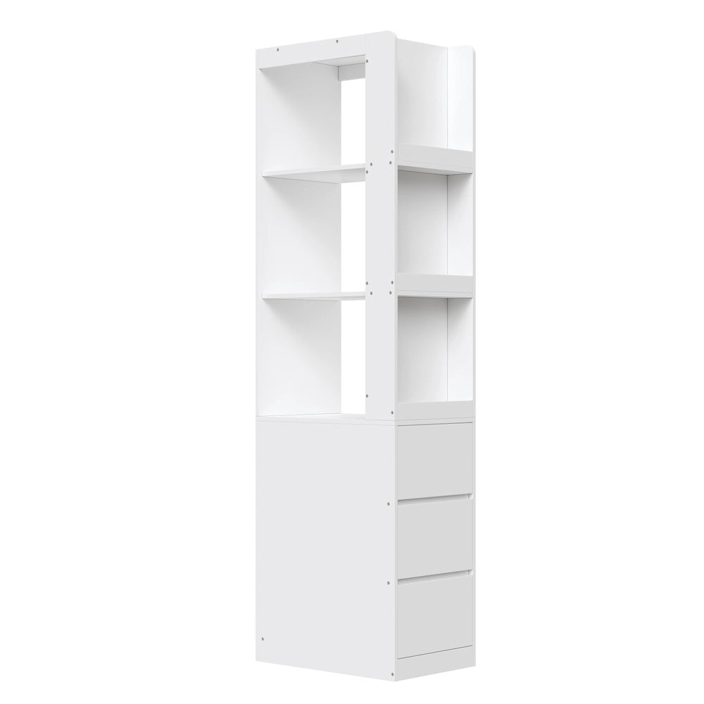 Libreria Scaffale Stretta con Cassetti e Ripiani ¨C Xylo ¨C 60x40x200 cm