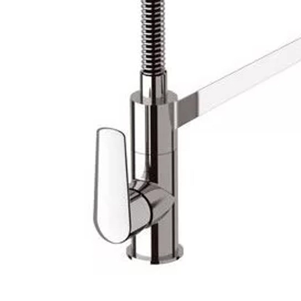 Miscelatore per lavello cucina di design con doccetta estraibile, serie vanity