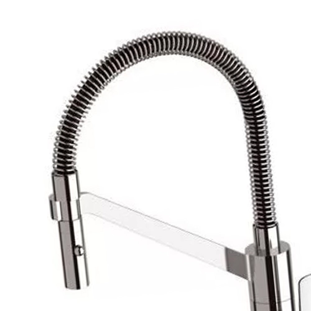 Miscelatore per lavello cucina di design con doccetta estraibile, serie vanity