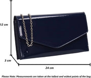 Clutch a 3x12x24 centimetro (B x H x L), blu marino