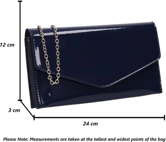 Clutch a 3x12x24 centimetro (B x H x L), blu marino