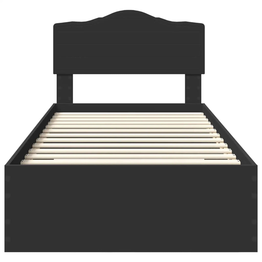Struttura del letto Nero 100 x 200 cm Legno multistrato 3413230