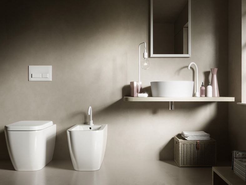 Vaso terra filomuro bianco della serie Bianca - Hatria