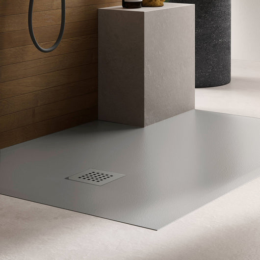 Piatto Doccia 80x140 Petra_h3- Hatria Superficie: Naturale, Colore:: Cemento, Misure:: 80 x 140