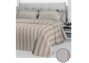 Copriletto Copritutto In Cotone Disegno Ginevra Colore Beige - Singolo - Beige