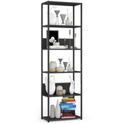 Scaffale stilo loft con ripiani in legno Nera 60 cm 60x32x192 cm