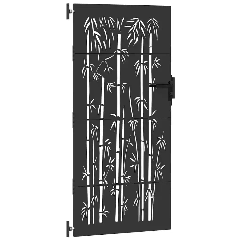 Cancello da giardino con blocco Nero 85 x 200 cm CFW6717428