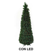 Albero di Natale Artificiale Pieghevole 180 cm 793 Rami con Luci LED Verde