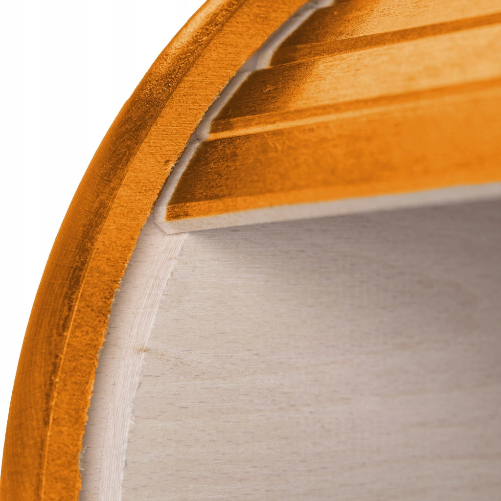Scatola per il pane in legno KADAX, grande, color miele, per panini.