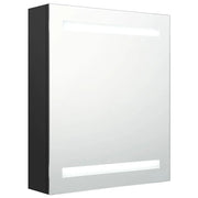 Armadietto a Specchio | Armadio da bagno con LED Nero 50x14x60 cm in MDF