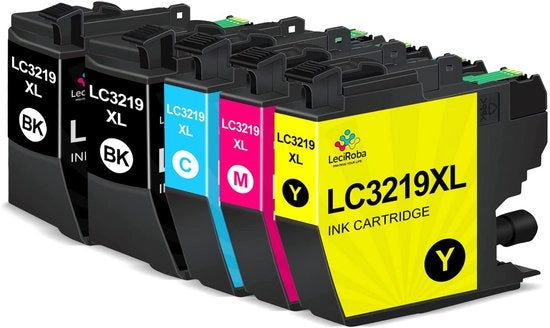 Inchiostre per Stampante 5-Pack - Alta Qualità - Compatibile con LC3217/LC3219XL - Per Stampanti MFC-J5330DW/MFC-J6530DW/MFC-J6930DW - Sostituzione affidabile - Inchiostro per Stampante