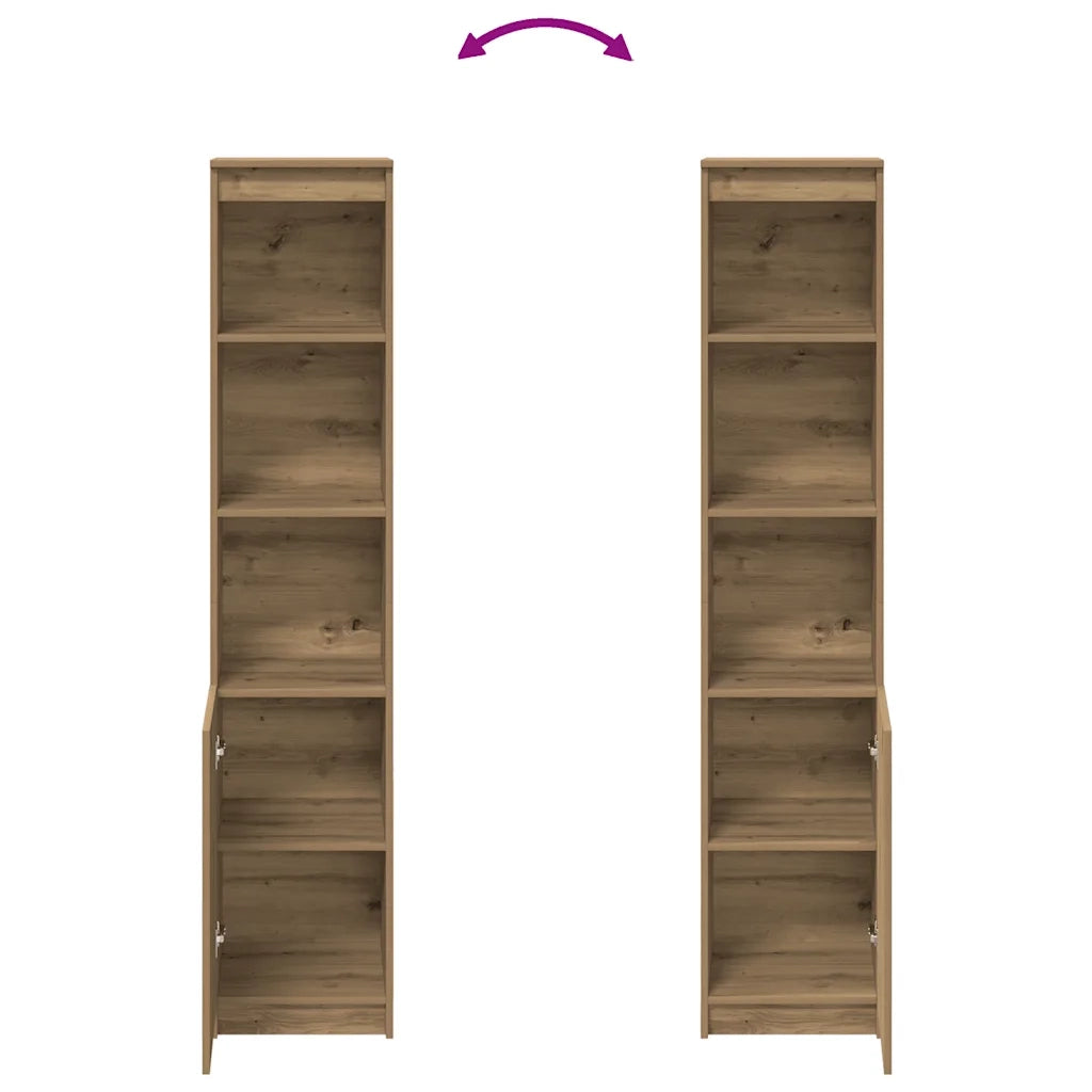Credenza Alta Rovere Artigianale 37,5x35x180 cm in Truciolato 861678