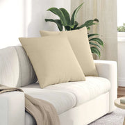 Cuscini da Divano 2 pcs Crema 80 x 80 cm Tessuto