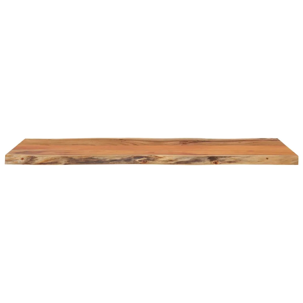 Piano Tavolo 80x40x2,5 cm Rettangolare Legno Acacia Bordi Vivi 370610