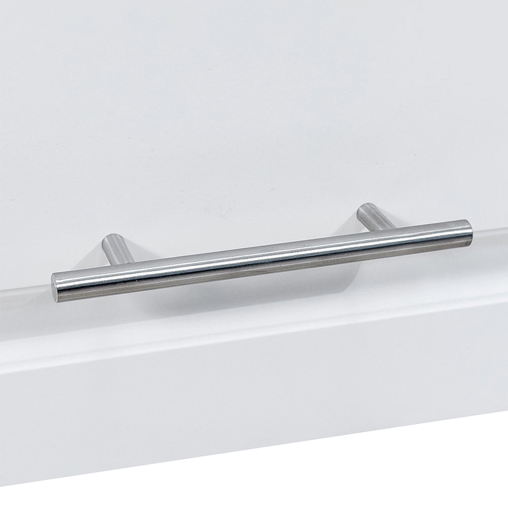 Pensile da Cucina Armadio Sospeso da Parete in Legno Design Boiserie Bianco