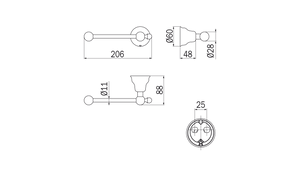 Portarotolo cromo Raffaella - Inda