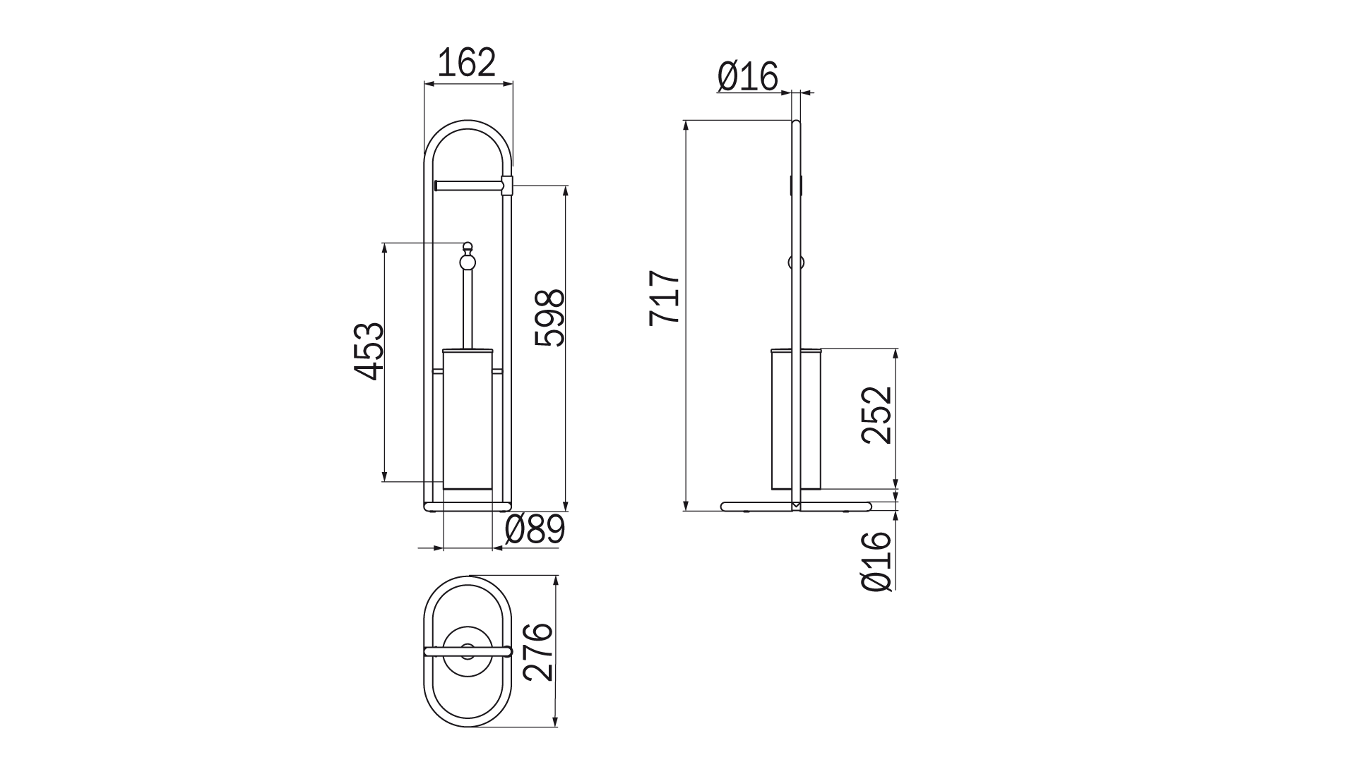 Piantana con portarotolo e portascopino cromo Raffaella - Inda
