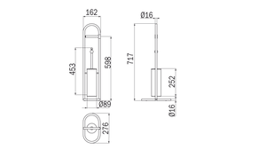 Piantana con portarotolo e portascopino cromo Raffaella - Inda