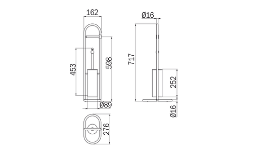 Piantana con portarotolo e portascopino cromo Raffaella - Inda