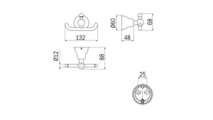 Appendiabiti doppio cromo Raffaella - Inda