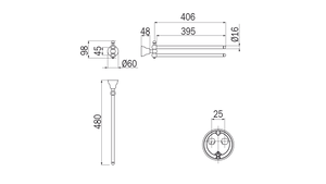 Portasalviette doppio a snodo cromo Raffaella - Inda