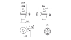 Spandisapone a parete cromo Raffaella - Inda
