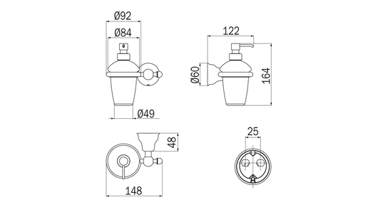 Spandisapone a parete cromo Raffaella - Inda