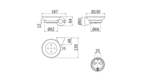 Portasapone a parete cromo Raffaella - Inda