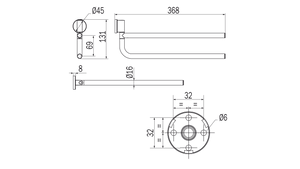 Portasalviette doppio a snodo serie One - Inda Finitura:: Oro Rosa