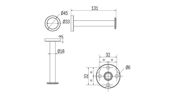 Portarotolo dritto One - Inda Finitura:: Oro Rosa