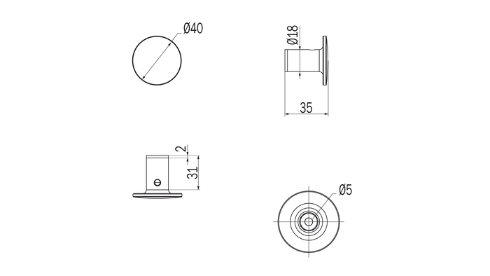 Appendiabiti serie One - Inda Finitura:: Cromo Nero spazzolato