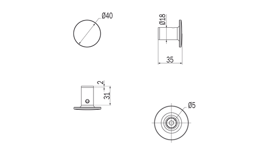 Appendiabiti serie One - Inda Finitura:: Nero Opaco